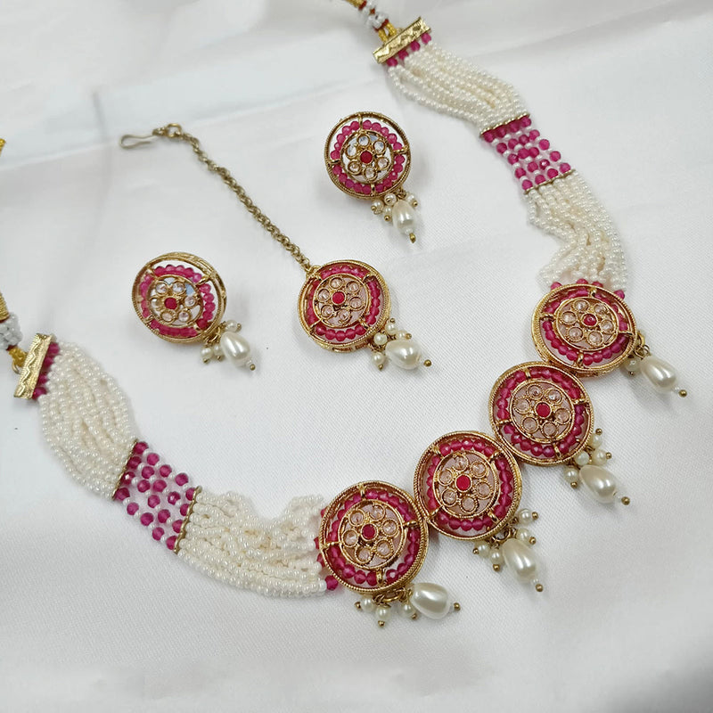 Padmawati Bangles Mehndi Polish Crystal Choker Necklace Set