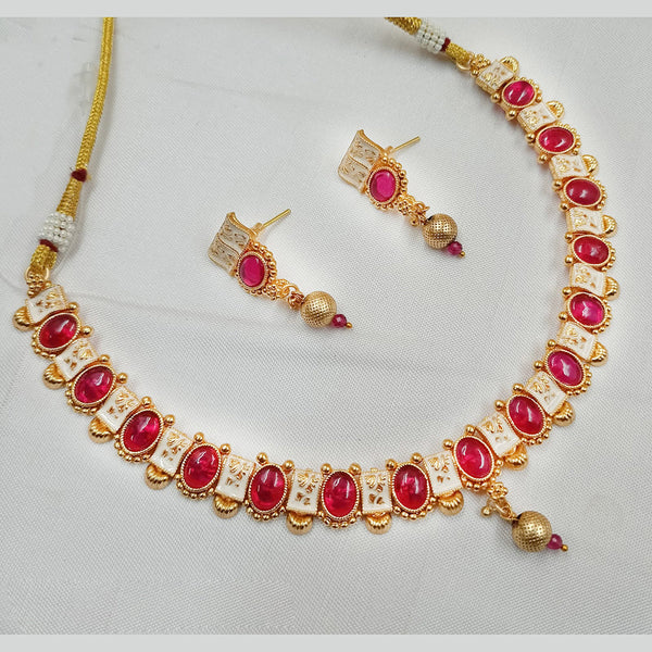 Padmawati Bangles Copper Gold Meenakari Necklace Set