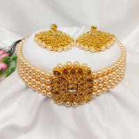 Midas Touch Kundan Stone Gold Plated Necklace Set