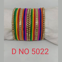 Shree Asha Bangles Gold Plated Multi Thread Bangles Set