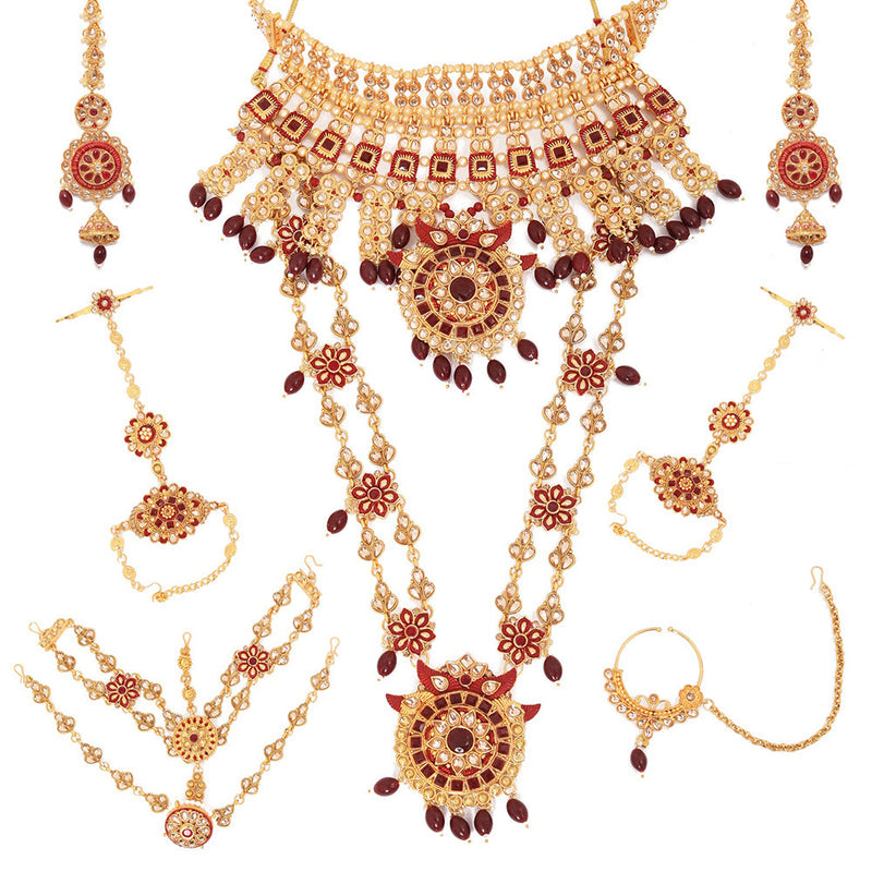 Neetu Art Gold Plated Bridal Necklace Set