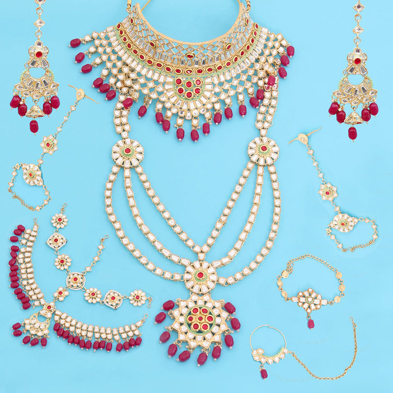 Neetu Art Gold Plated Kundan Bridal Set