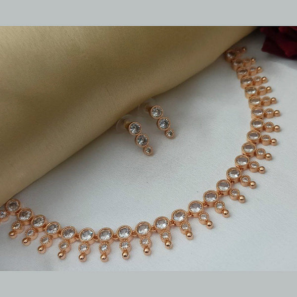 Manisha Jewellery Rose Gold Plated Necklace Set