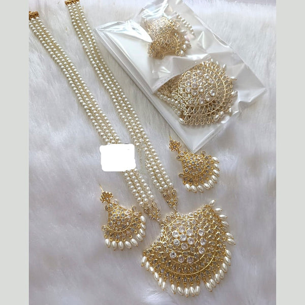 Manisha Jewellery Long Pearl Necklace  Set