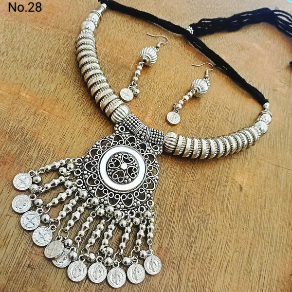 Silk thread hot sale oxidised jewellery