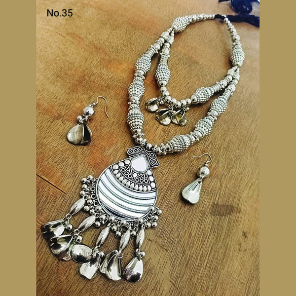 clickzone CLICKZONE Oxidised Silver Jewellery Antique Long Necklace Set for  Women & Girls Silver Plated Silver Necklace Set Price in India - Buy  clickzone CLICKZONE Oxidised Silver Jewellery Antique Long Necklace Set
