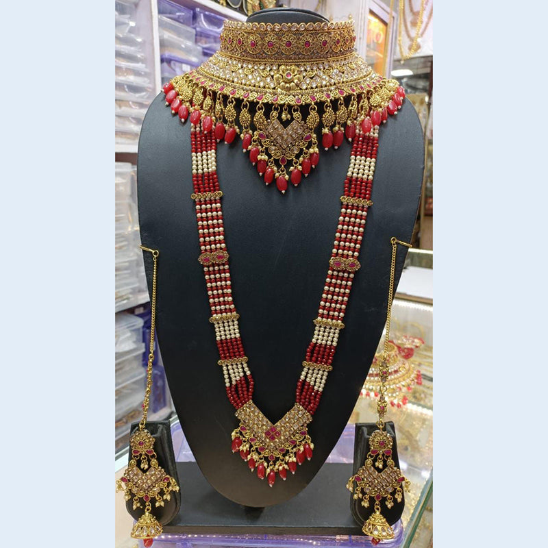 Manisha Jewellery Gold Plated Bridal Jewellery Set