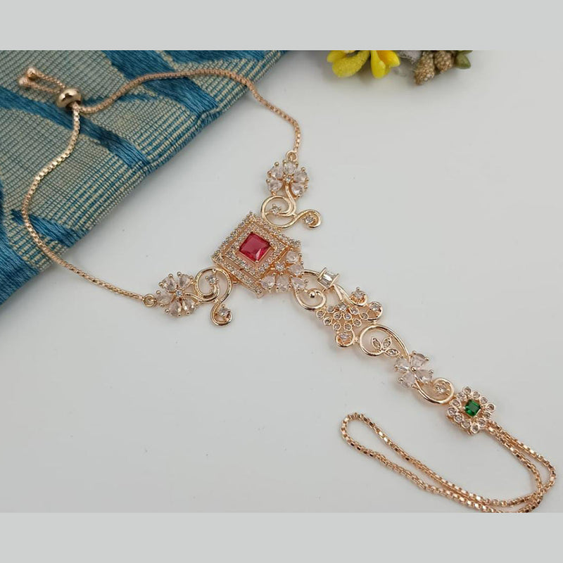 Manisha Jewellery Rose Gold Hand Harness/Hath Panja