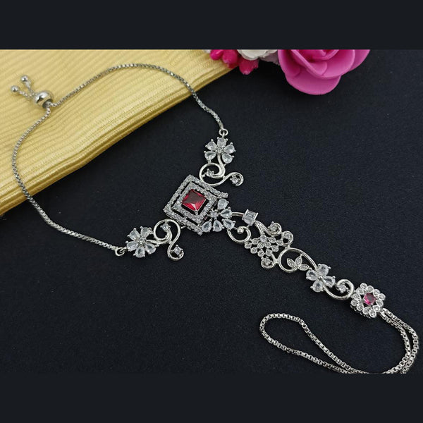 Manisha Jewellery Silver Plated Hand Harness/Hath Panja