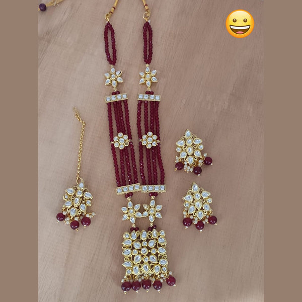 Manisha Jewellery Crustal Pearl Long Necklace Set