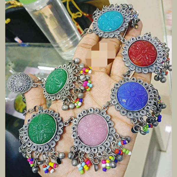Manisha Jewellery Oxidisied Multi Color Necklace Set