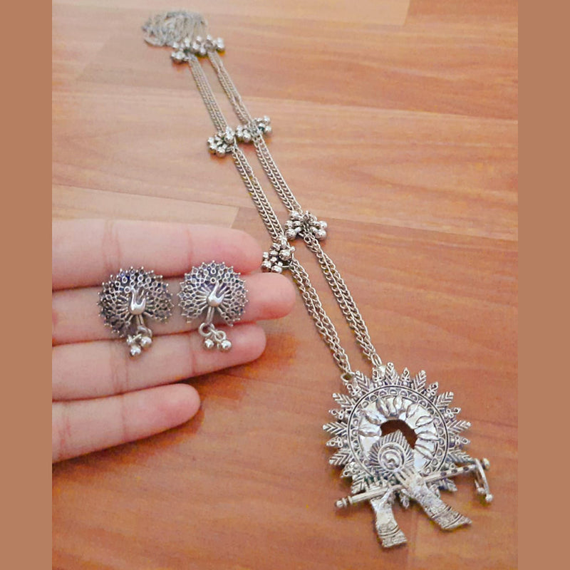 Manisha Jewellery Oxidised Long Necklace Set
