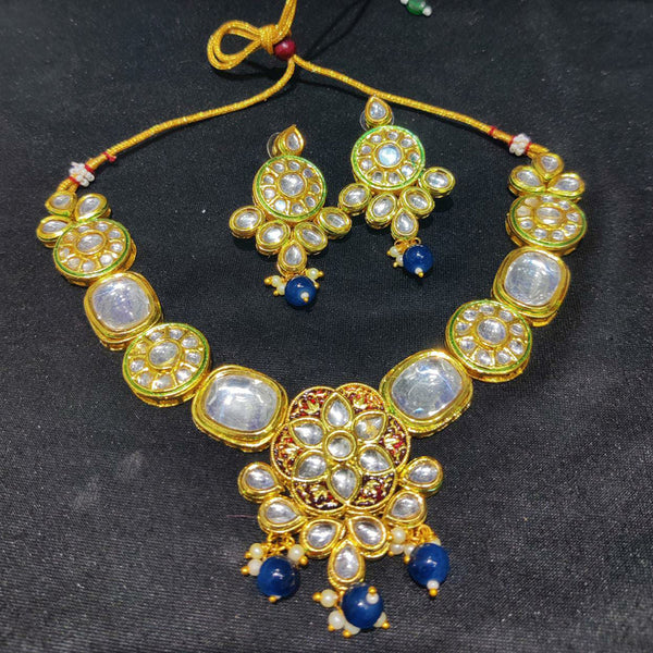 Manisha Jewellery Gold Plated Kundan Necklace Set