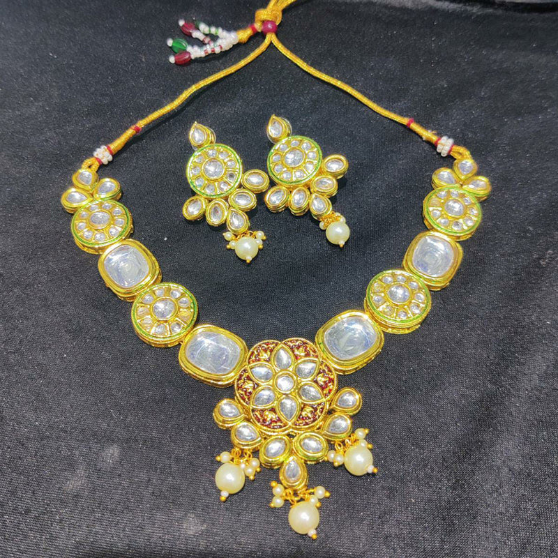 Manisha Jewellery Gold Plated Kundan Necklace Set