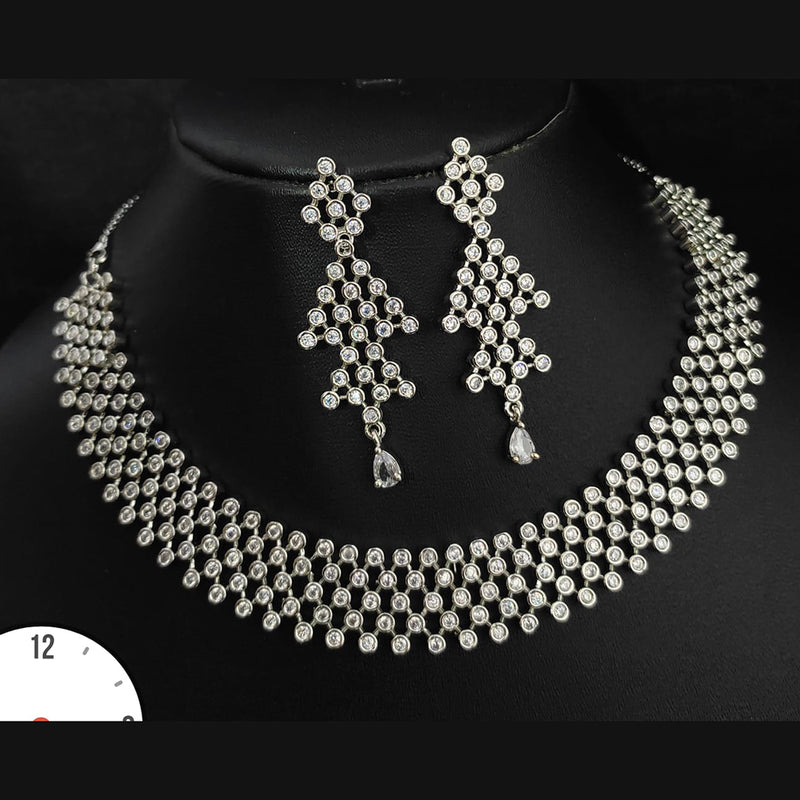 Manisha Jewellery American Diamond Necklace Set