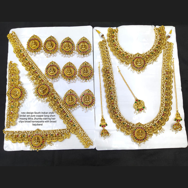 Nayanthara in 22k gold antique bridal jewelry set by Tanishq jewellery.  weddin… | South indian bridal jewellery, Bridal jewellery indian, Bridal  sarees south indian