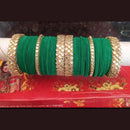 Manisha Gold Plated Velvet Bangles Set