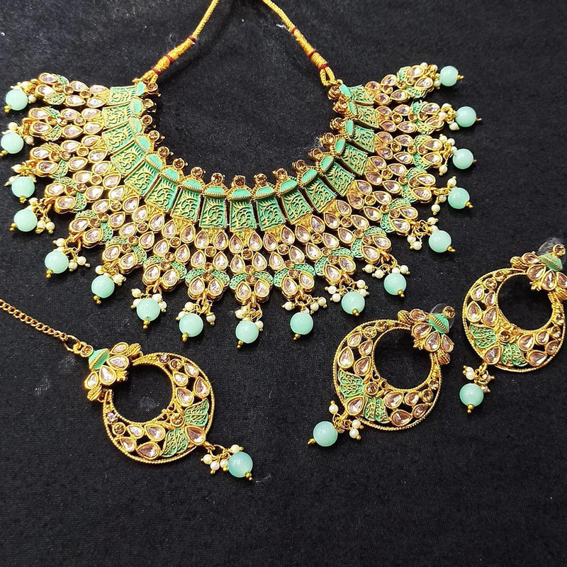 Manisha Jewellery Gold Plated Choker Necklace Set