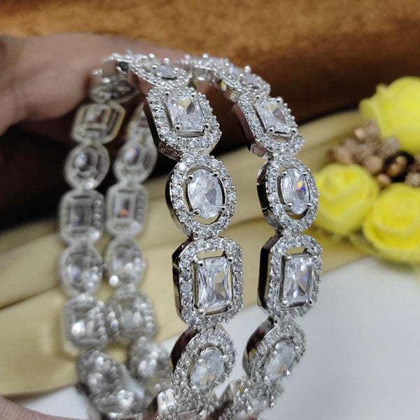 Manisha Jewellery Gold Plated Ad Stone Bangles Set