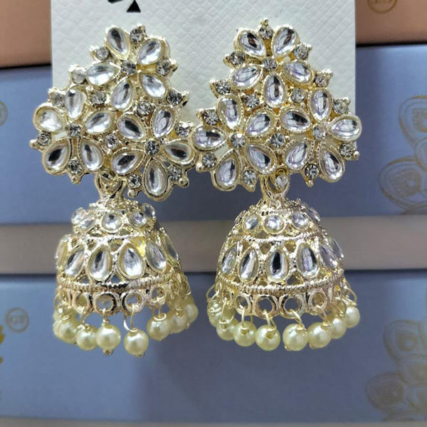 Buy Golden Kundan Jhumka/ Sabyasachi Kundan Earring/ Indian Punjabi Jhumka/  Kundan Pearl Jhumka/ Wedding Earrings/ Bridesmaid Kundan Jhumka Online in  India - Etsy