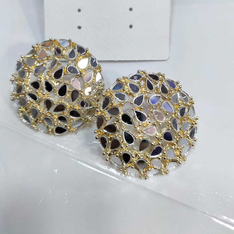 Manisha Jewellery Gold Plated Mirror Stud Earrings