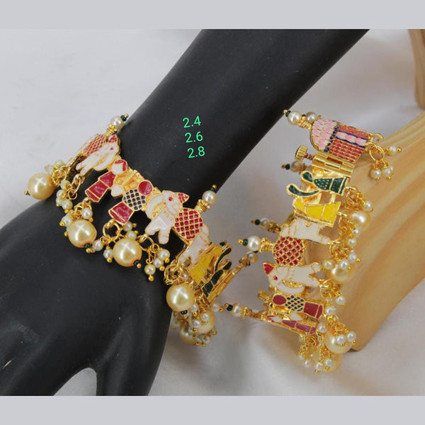Manisha Jewellery Meenakari Gold Plated Bangles Set