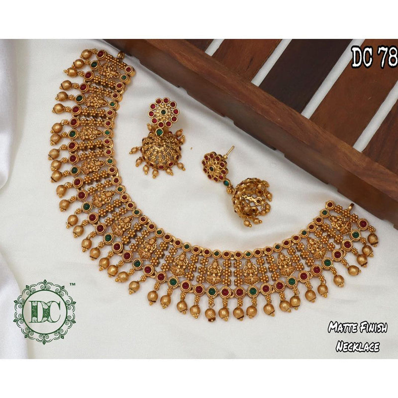 Manisha Jewellery Pearl Gold Plated Choker Necklace Set