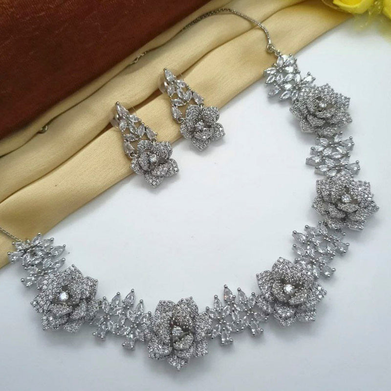 Manisha Jewellery American Diamond Necklace Set