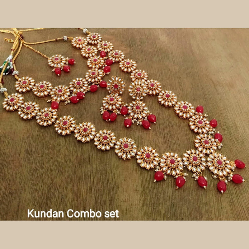 Manisha Jewellery Gold Plated Kundan Stone Bridal Jewellery Set