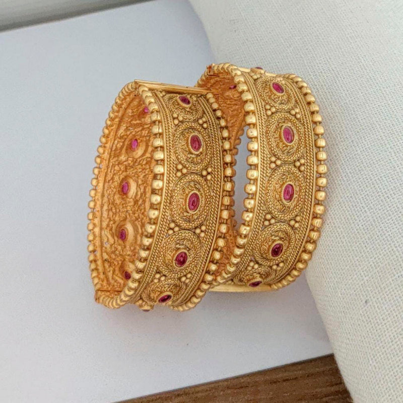 Manisha Jewellery Austrian Stone Gold Plated Bangles Set