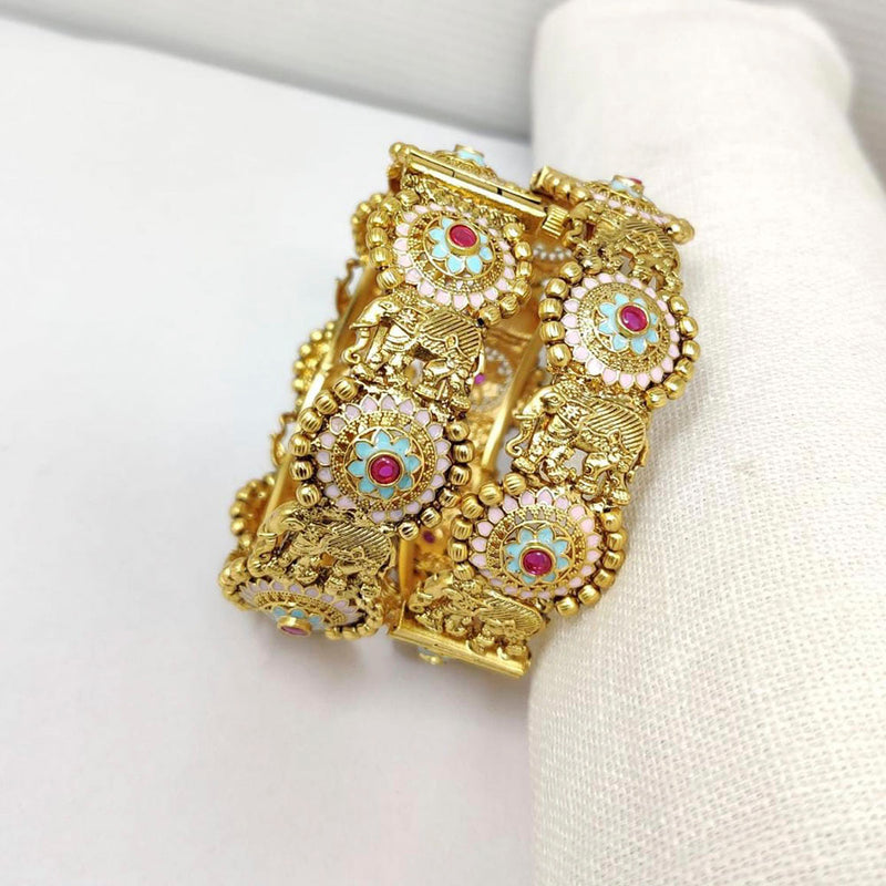 Manisha Jewellery Austrian Stone Gold Plated Bangles Set