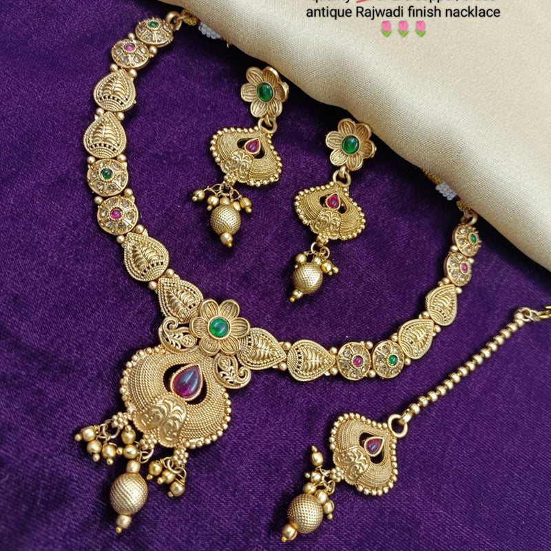 Manisha Jewellery Gold Plated Traditional Necklace Set