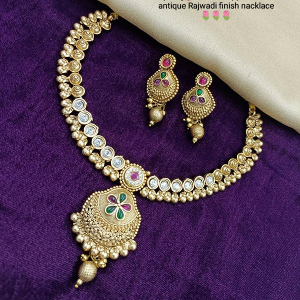 Manisha Jewellery Gold Plated Traditional Necklace Set