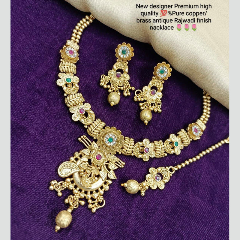 Manisha Jewellery Gold Plated Traditional Necklace Set