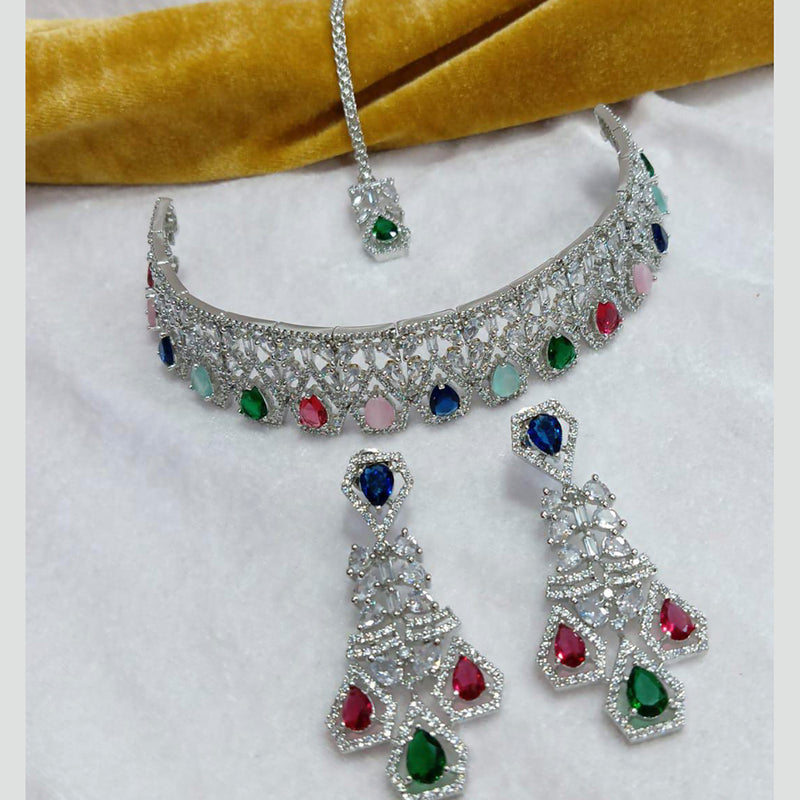 Manisha Jewellery American Diamond Necklace Set