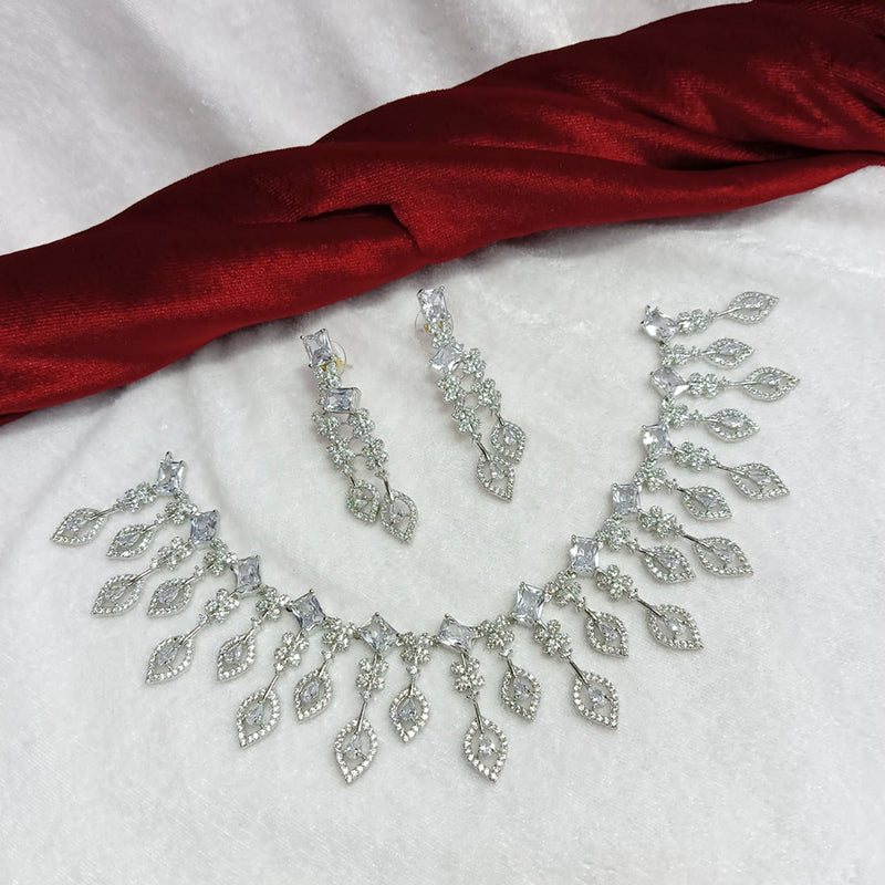 Manisha Jewellery American Diamond Necklace Set