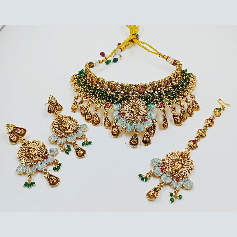 Manisha Jewellery Pota Stone Necklace Set