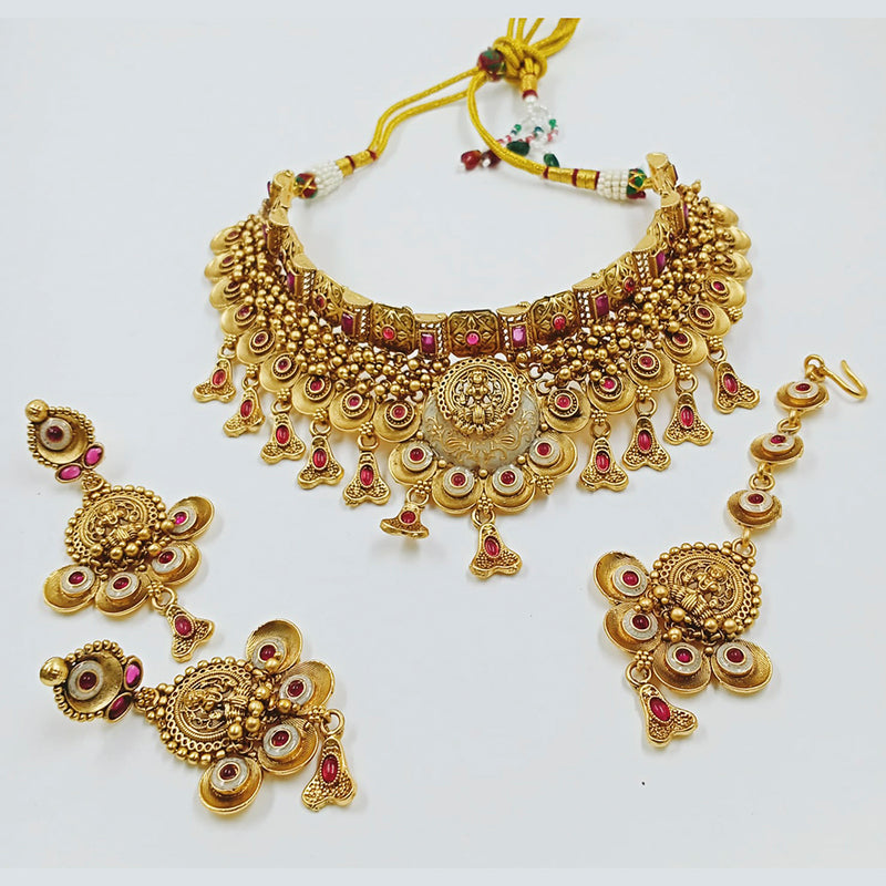 Manisha Jewellery Pota Stone Necklace Set