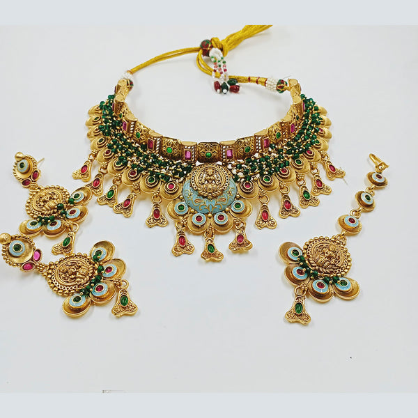 Manisha Jewellery Pota Stone Necklace Set