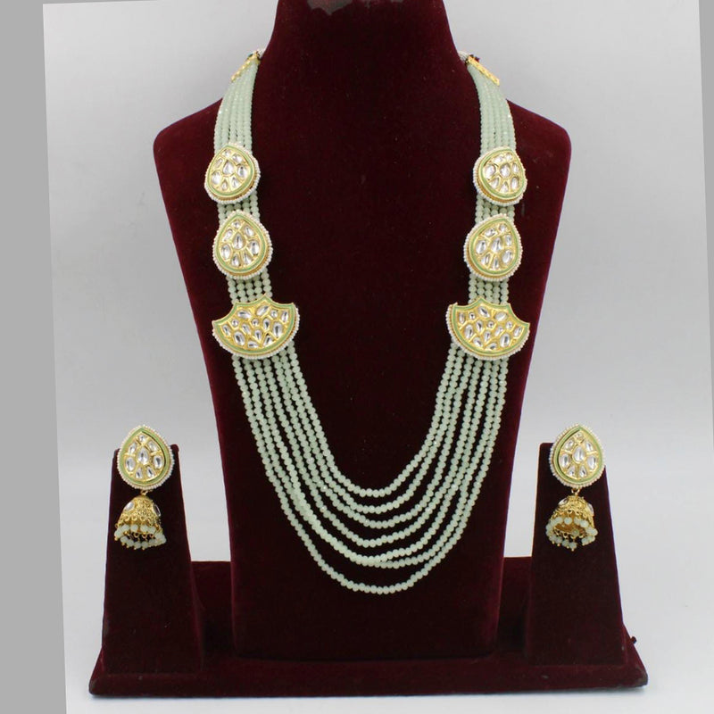 Manisha Jewellery Kundan Stone Gold Plated  Necklace Set