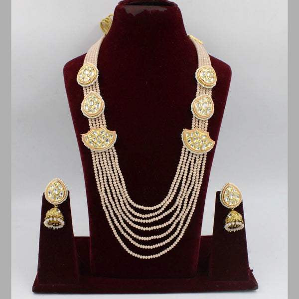 Manisha Jewellery Kundan Stone Gold Plated  Necklace Set