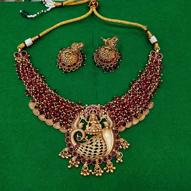 Manisha Jewellery Pota Stone Choker Necklace Set