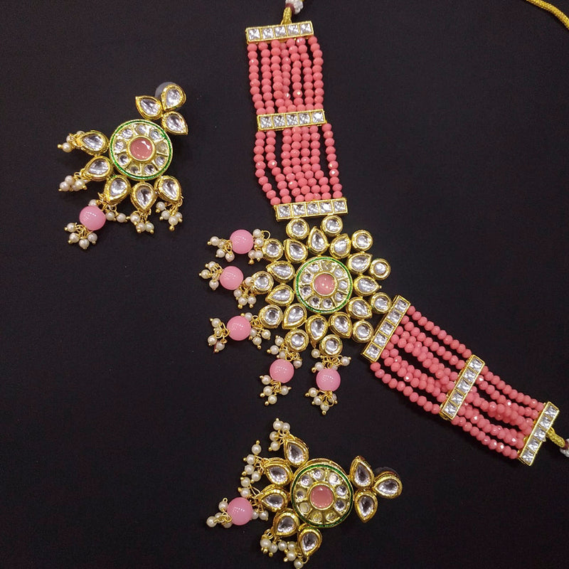 Manisha Jewellery Kundan Stone Gold Plated Necklace Set