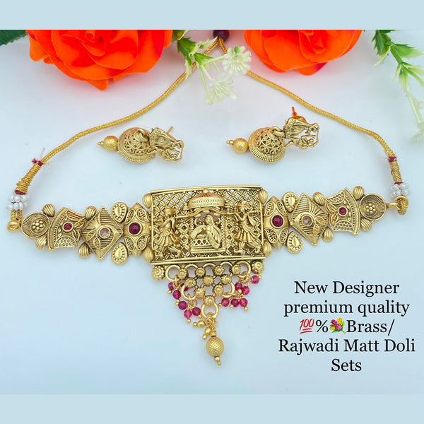 Manisha Jewellery Rajwadi Matte Doli Necklace Set