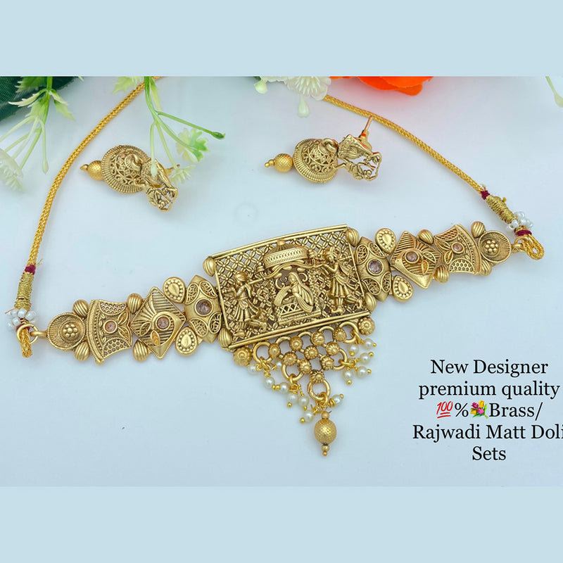 Manisha Jewellery Rajwadi Matte Doli Necklace Set