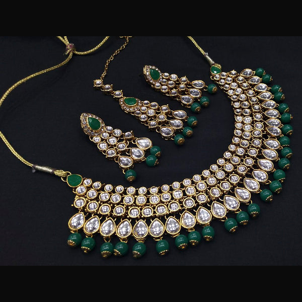 Manisha Jewellery Gold Plated Kundan Stone Necklace Set