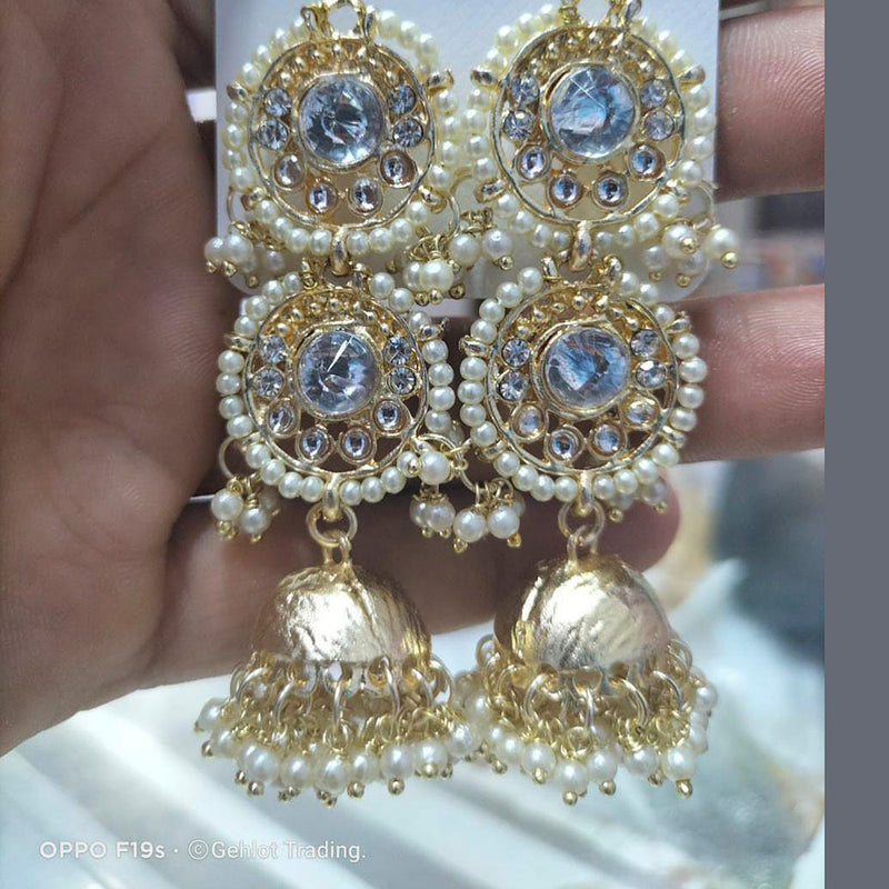 Manisha Jewellery Kundan Stone  Jhumkis Earrings