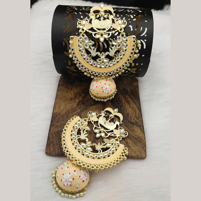 Manisha Jewellery Kundan Stone & Meenakari Dangler Earrings