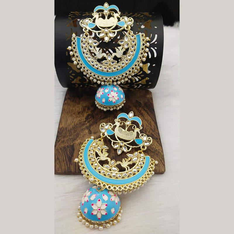 Manisha Jewellery Kundan Stone & Meenakari Dangler Earrings