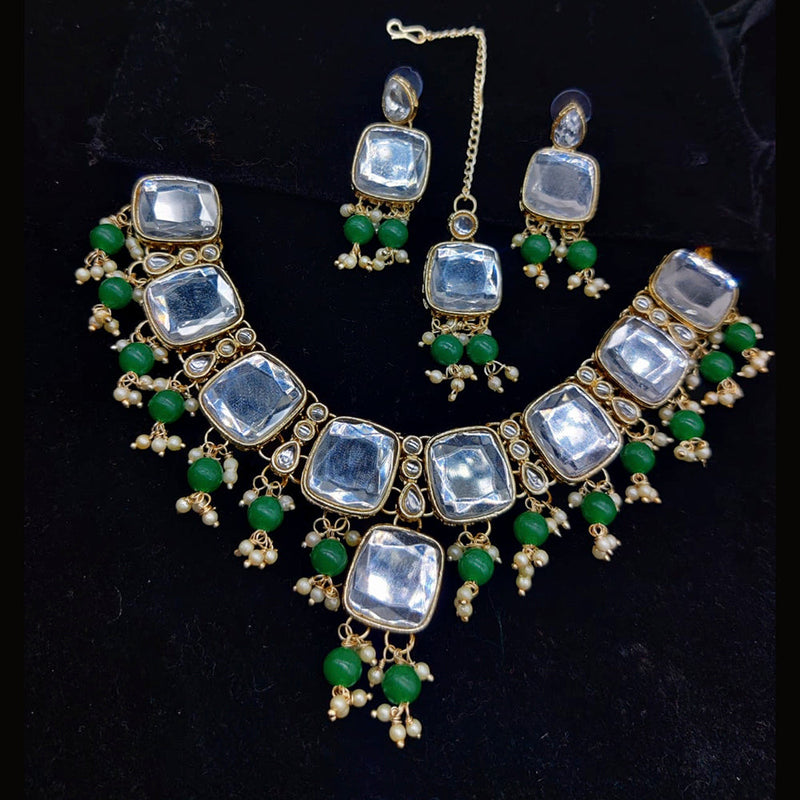 Manisha Jewellery Gold Plated Kundan Stone Choker Nacklace Set